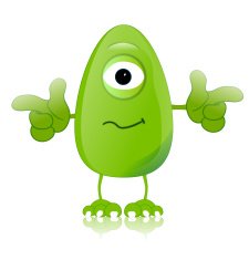 green monster character expressions funny N22
