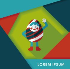 easter costume flat icon with long shadow eps10 N9