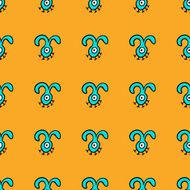 Seamless pattern UFO-7