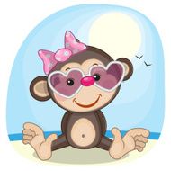 Monkey in sunglasses