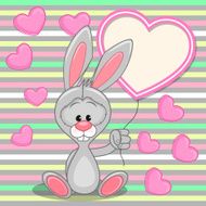 Bunny with heart frame