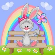 Bunny with flower