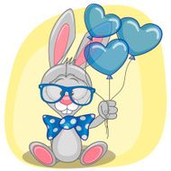 Bunny with balloons