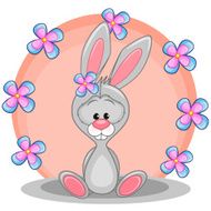 Bunny with flowers