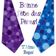 Bright bubble tie &#039;Happy Father&#039;s Day&#039; neck card N3