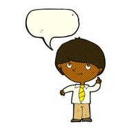 cartoon boy with idea speech bubble N4