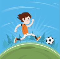 Boy playing soccer N2