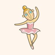ballet dancer theme elements vector eps