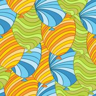 Seamless pattern of hand drawn balloons vector