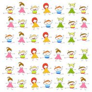 hand drawing cartoon character happy kids N2