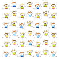 hand drawing cartoon character happy kids N3