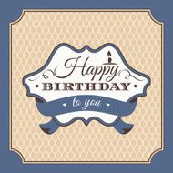 Birthday greeting card vector illustration