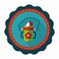 kid water bottle flat icon with long shadow EPS 10 N22