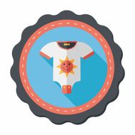 baby onesie flat icon with long shadow eps10 N21
