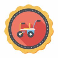 Child bike flat icon with long shadow eps10 N9