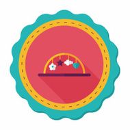 Baby crib hanging toy flat icon with long shadow eps10 N21