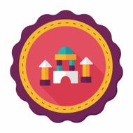 brick house flat icon with long shadow N42