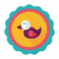Duck toy flat icon with long shadow eps 10 N30