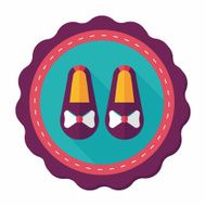 baby booties flat icon with long shadow eps10 N9