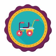 Child bike flat icon with long shadow eps10 N10