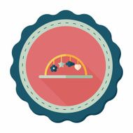 Baby crib hanging toy flat icon with long shadow eps10 N22