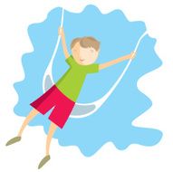 Boy Swinging