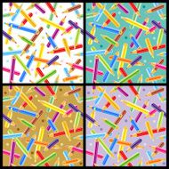 Seamless pencils patterns