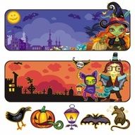 Halloween cartoon banners part 1
