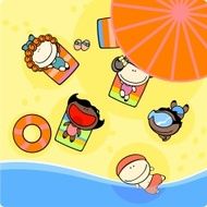 Kids on a beach