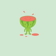 watermelon man (vector)