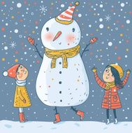 Cartoon Snowman N14