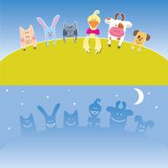 Cartoon Farm Animals N25