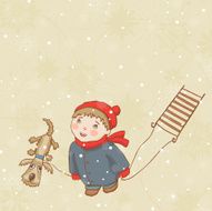 Snow falls