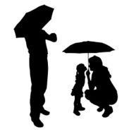 Vector silhouette of family N81
