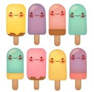 Set of Lovely Ice Cream - Vector File EPS10