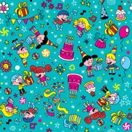 Happy Birthday kids pattern