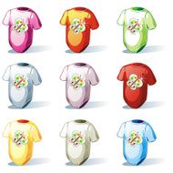 isolated baby t-shirt set