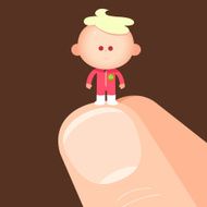 Ice cream face captive character illustration