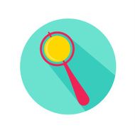 baby rattle flat icon with long shadow N2