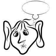 Hand drawing sketch of a person with negative emotions and
