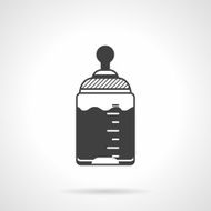 Baby bottle black vector icon