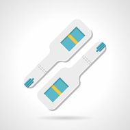 Negative pregnancy test flat vector icon