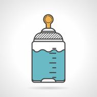 Baby bottle flat vector icon