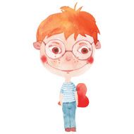 boy witn heart