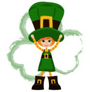 Happy kid enjoying St Patrick&#039;s Day