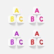 realistic design element toy cube N2