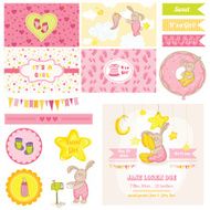 Scrapbook Design Elements - Baby Shower Bunny Theme N2