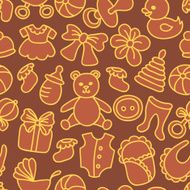 Baby Toys and Elements Seamless Pattern N2