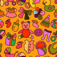 Baby Toys and Elements Seamless Pattern N3