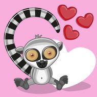 Lemur with hearts N2